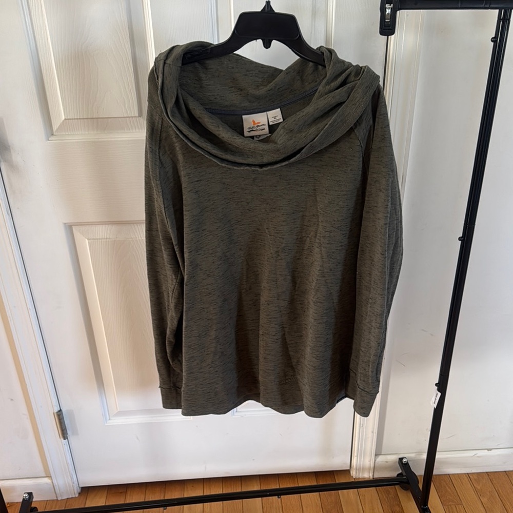 Olive Green Cowl Neck Sweater